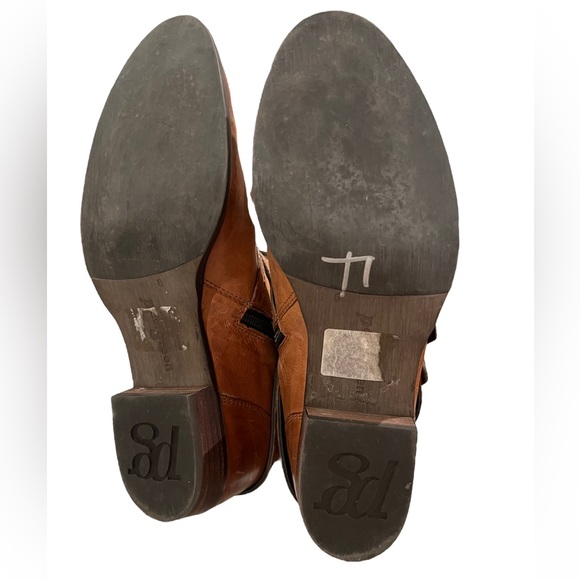 Paul Green Women’s Tan Brown Leather Ankle Booties Size 7.5 US rare find. - Picture 7 of 11
